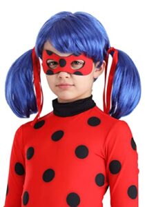 inspirit design girl's miraculous ladybug wig standard, blue,red