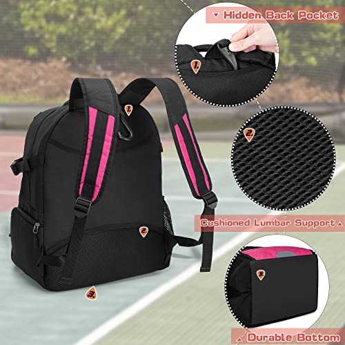 DSLEAF Basketball Bag, Basketball Equipment Backpack with External Ball Net and Shoe Compartment for Soccer, Basketball and Volleyball Training