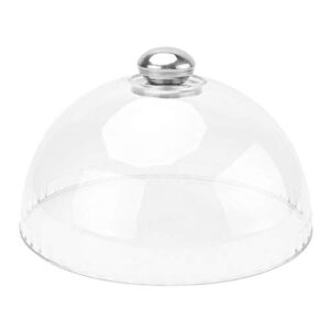 glass dome round clear cake dome transparent cake display stand base cover food plate dish cover guard dessert cake pastry cover lid for kitchen home restaurant acrylic cake stand