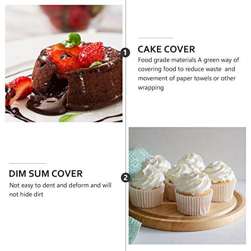 Glass Dome Round Clear Cake Dome Transparent Cake Display Stand Base Cover Food Plate Dish Cover Guard Dessert Cake Pastry Cover Lid for Kitchen Home Restaurant Acrylic Cake Stand