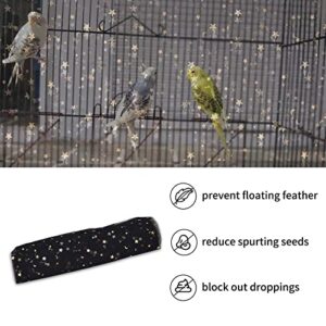 Large Bird Cage Net Cover, Bird Cage Seed Catcher, Universal Adjustable Bird Cage Skirt Cover Birdcage Nylon Seed Mesh Net Cover for Round Square Cages