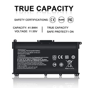 TF03XL 920070-855 920046-421 Battery for HP Pavilion X360, TF03041XL Battery Replacement for HP Laptop 14-CD 14M-CD 15-CC 17-AR Series 14M-CD0003DX 15-CC563ST 15-CC023CL 17-AR050WM HSTNN-UB7J