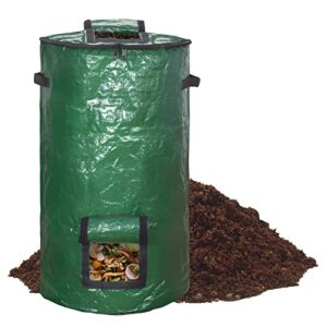 mylifeunit compost bin bag, reusable garden yard waste bag, 34 gallon (1 pack)