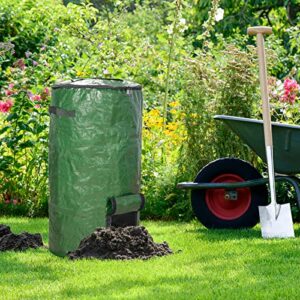 MyLifeUNIT Compost Bin Bags, Reusable Yard Waste Bags, 34 Gallon (2 Pack)