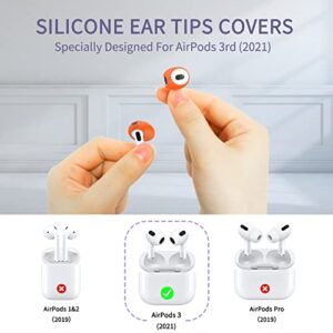 [5 Pairs] for AirPods 3 Ear Tips Covers [Fit in The Charging Case], WQNIDE Anti-Slip/Dust/Shock Silicone Ear Covers Accessories Compatible with AirPods 3rd Generation (2021)