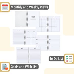 Mr. Pen- To Do List Notebook, 9.4x7.5 Inch, 83 Sheets, To Do Notebook, Twin-Wire Binding Planners, Weekly and Monthly Planner, To Do Planner, Weekly Planner, Monthly Planner, Goal Planner