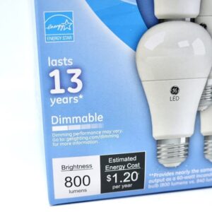 GE Daylight 60 Watt Replacement LED Light Bulbs, General Purpose, Dimmable Light Bulbs (Daylight, 12 Pack) (12)