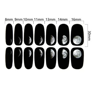 WOKOTO 12 Sheets 168 Pieces Black Nail Polish Stickers Full Nail Wraps for Women Nails Black Gradient Marble Design Gel Nail Strips Stick On Nail Polish Strips Full Nail Stickers Gel Nail Wraps