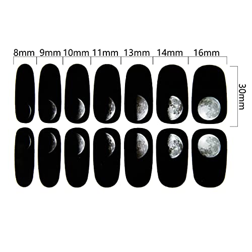 WOKOTO 12 Sheets 168 Pieces Black Nail Polish Stickers Full Nail Wraps for Women Nails Black Gradient Marble Design Gel Nail Strips Stick On Nail Polish Strips Full Nail Stickers Gel Nail Wraps