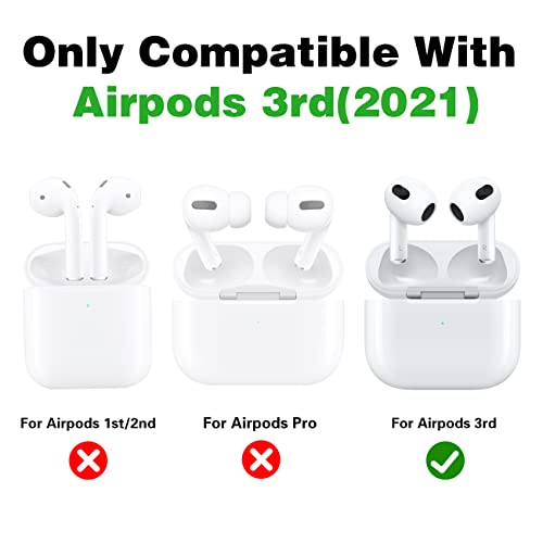 Besoar for Airpod 3 3rd Generation Case Cartoon Cute Fashion Character Kawaii Cool Design 3D Cover for Airpods 3 Unique Stylish Funny Fun for Air Pods 3 (2021) Girls Boys Teen Kids Cases-Thunder