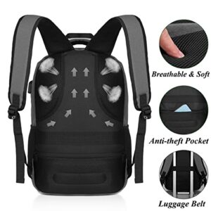 YAMTION 17.3 Inch Travel Backpack for Men and Women,School Bookbag for Teenager,Computer Backpack with USB Charging port for Business Work College Travel Trip