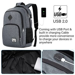 YAMTION 17.3 Inch Travel Backpack for Men and Women,School Bookbag for Teenager,Computer Backpack with USB Charging port for Business Work College Travel Trip