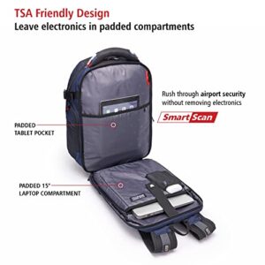 Swiss Eagle SmartScan Laptop Backpack with USB Port and Shoe Compartment designed to fit 15-inch Notebook