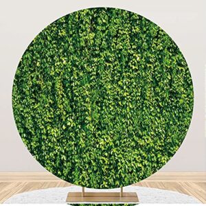 renaiss 6x6ft green leaves round backdrop covers for photoshoot man woman portrait foliage wall circle photography background wedding baby shower newborn birthday party decor photo booth props