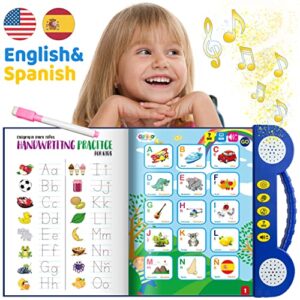 gufino spanish & english learning toys electronic book; kids learning toys for 3 year olds and older. abc learning for toddlers, numbers, songs, colors; best toddler learning toys for 3+ year olds.