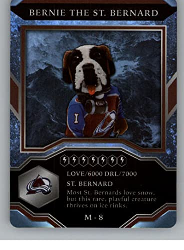 2021-22 Upper Deck MVP Mascot Gaming Cards #M-8 Bernie the St. Bernard Colorado Avalanche Official NHL Hockey Card in Raw (NM or Better) Condition