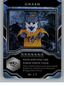 2021-22 upper deck mvp mascot gaming cards #m-17 gnash nashville predators official nhl hockey card in raw (nm or better) condition