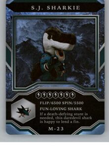 2021-22 upper deck mvp mascot gaming cards #m-23 s.j. sharkie san jose sharks official nhl hockey card in raw (nm or better) condition