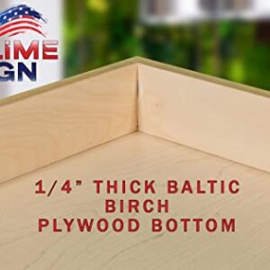 Sublime Design | Pull Out Tray | Side Mount | Baltic Birch Drawer for Kitchen Cabinets | Slide Out Shelves | Roll Out Cabinet Organizer (33" Wide)