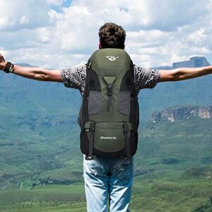 RuRu monkey 50L Hiking Backpack, Lightweight Camping Backpack for Travel Outdoor, Hiking Bag for Men & Women