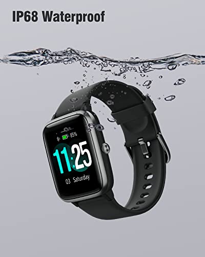 ASIAMENG Smart Watch for iOS and Android Phones IP68 Waterproof, Fitness Tracker Watch with Heart Rate/Sleep Monitor Steps Tracker Calories Counter Smartwatch for Men Women