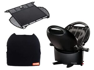nomadiq portable gas grill + protective sleeve + griddle