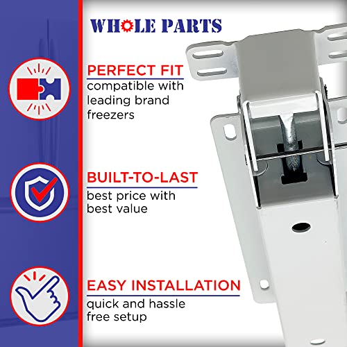 Whole Parts Freezer Door Hinge Assembly Part #297321900 - Replacement and Compatible With Gibson, JC Penney, Kelvinator, Kenmore, Tappan, Refrigerators - Non-OEM Appliance Parts - 2 Yr Warranty