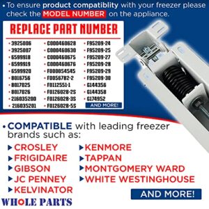 Whole Parts Freezer Door Hinge Assembly Part #297321900 - Replacement and Compatible With Gibson, JC Penney, Kelvinator, Kenmore, Tappan, Refrigerators - Non-OEM Appliance Parts - 2 Yr Warranty