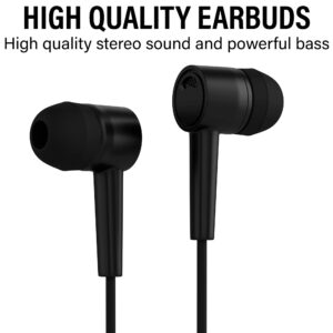 Maeline Wired Earbuds 10 Pack, New Headphones with Microphone, Earphones with Heavy Bass Stereo Noise Blocking, Compatible with iPhone and Android Devices, iPad, MP3, Fits 3.5mm (10 Pack, Ten Color)