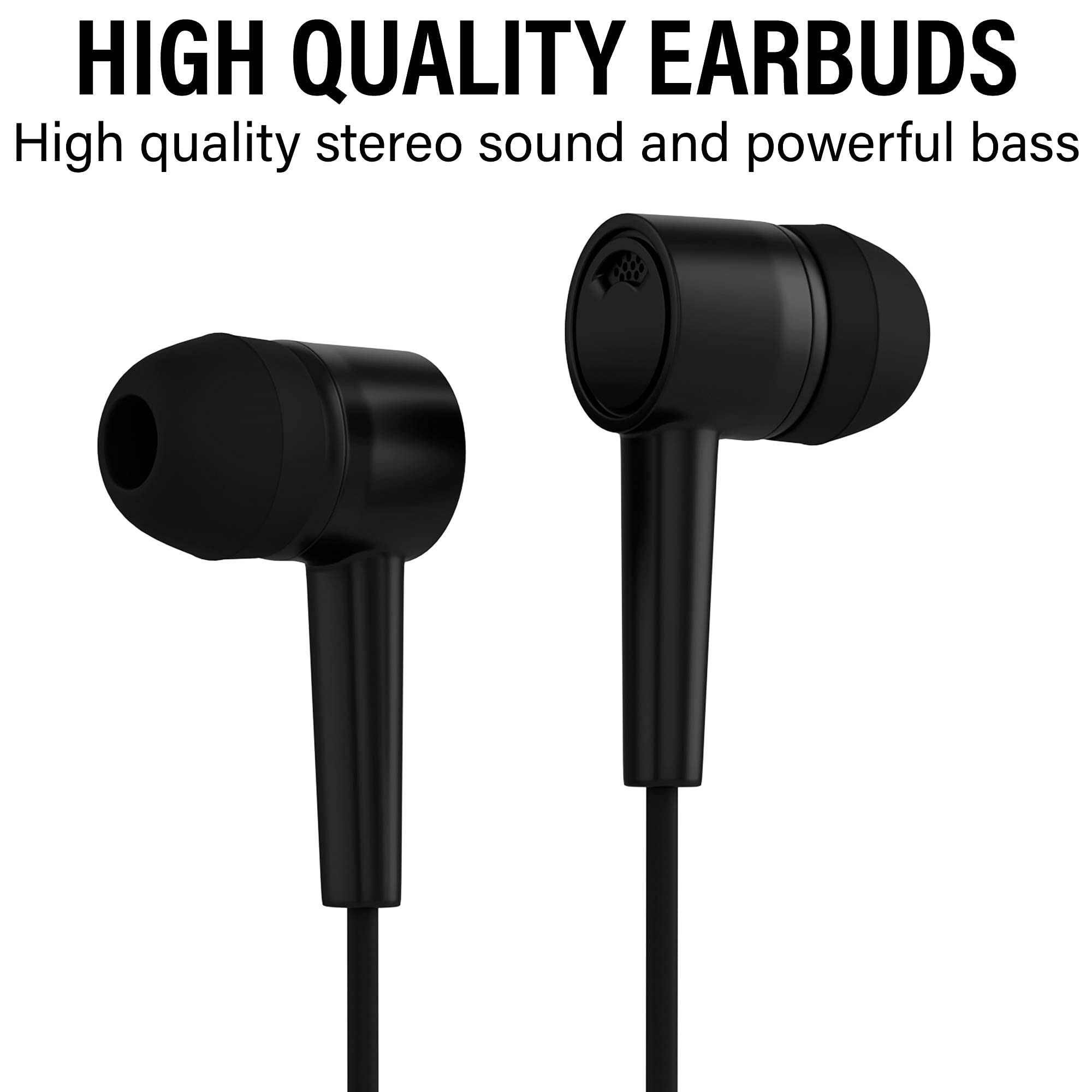 Maeline Wired Earbuds 10 Pack, New Headphones with Microphone, Earphones with Heavy Bass Stereo Noise Blocking, Compatible with iPhone and Android Devices, iPad, MP3, Fits 3.5mm (10 Pack, Ten Color)