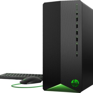 [Geforce RTX 3060] 2022 HP Pavilion Gaming Desktop PC, 16GB RAM, 1TB SSD+2TB HDD, Intel i5-10400F, Wired Mouse & Keyboard, Bluetooth, Wi-Fi, USB Type-C, Display Port, HDMI, Windows 11, Mouse Pad