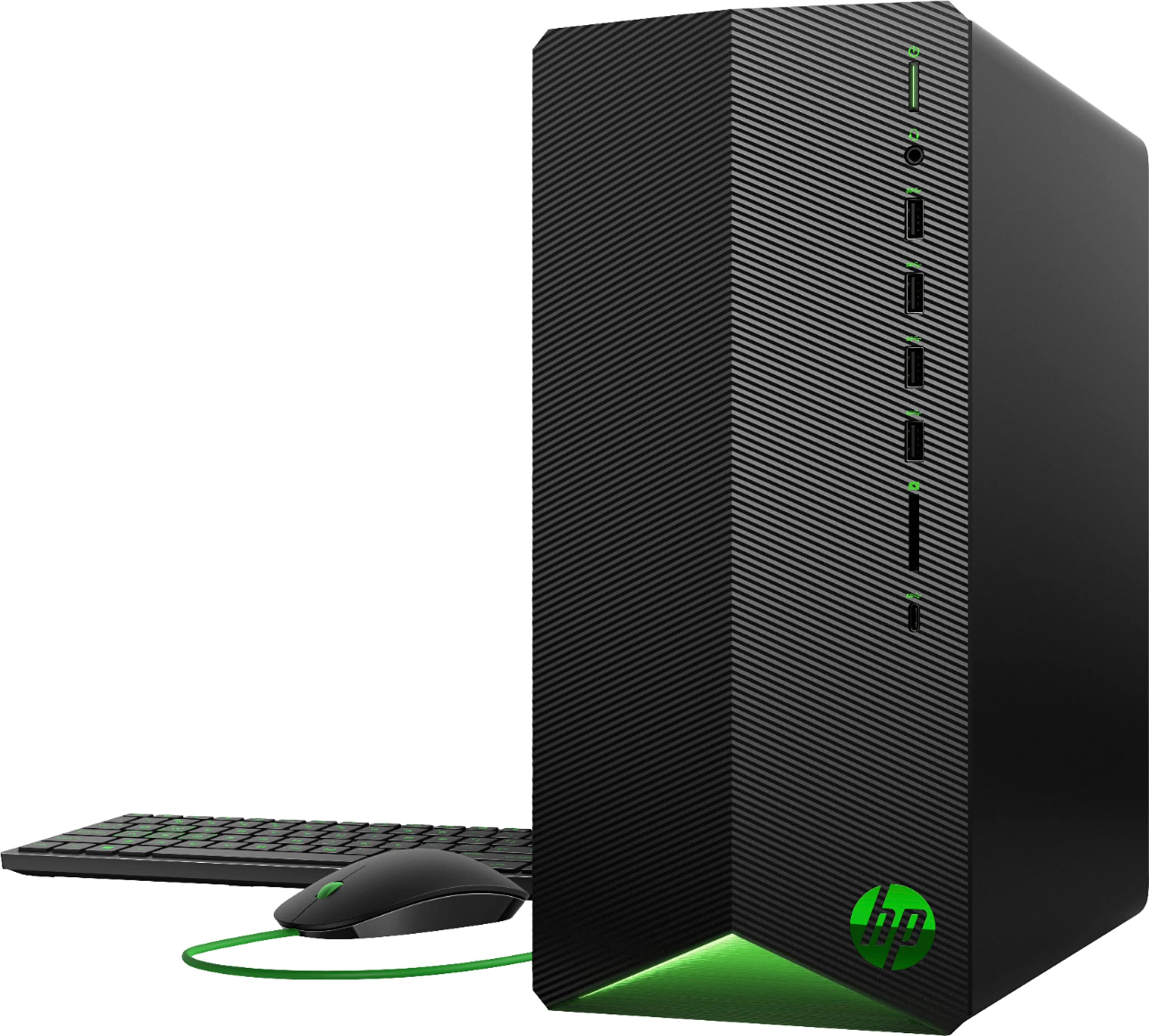 [Geforce RTX 3060] 2022 HP Pavilion Gaming Desktop PC, 16GB RAM, 1TB SSD+2TB HDD, Intel i5-10400F, Wired Mouse & Keyboard, Bluetooth, Wi-Fi, USB Type-C, Display Port, HDMI, Windows 11, Mouse Pad