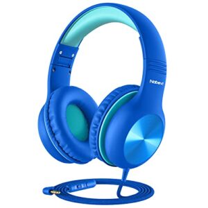 Kids Headphones with MIC, Over-ear, 85/94dB Safe Volume Limit, Sharing Function, HD Sound, Headphones for School, Toddler, Headset for On-line Study, Travel