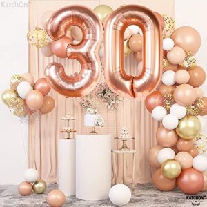 Giant, Rose Gold 30 Balloon Numbers - 40 Inch, 30th Birthday Decorations for Women | 30th Birthday Balloons Set | Rose Gold 30 Balloons, Talk 30 To Me Birthday Decorations | 30th Balloons for Her