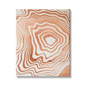 stupell industries abstract water ripples fluid orange line grooves canvas wall art, 16 x 20