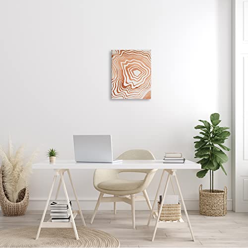 Stupell Industries Abstract Water Ripples Fluid Orange Line Grooves Canvas Wall Art, 16 x 20