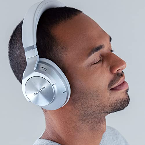 Technics Wireless Noise Cancelling Headphones, High-Fidelity Bluetooth Headphones with Multi-Point Connectivity, Impressive Call Quality, and Comfort Fit - EAH-A800-S Silver