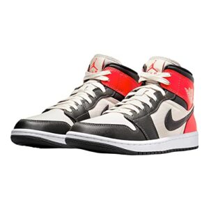 Jordan 1 Mid SE Women's Black Red Beige DQ6078-100 (DQ6078-100, Numeric_8_Point_5)