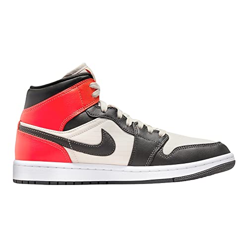 Jordan 1 Mid SE Women's Black Red Beige DQ6078-100 (DQ6078-100, Numeric_8_Point_5)