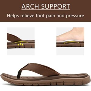 KuaiLu Women's Non-Slip Casual Flip Flop Comfort Sport Thong Sandals for Summer Beach Khaki