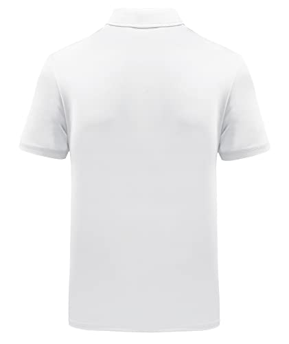 ZITY Golf Polo Shirts for Men Short Sleeve Athletic Tennis T-Shirt 035-WhiteGrey M