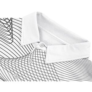 ZITY Golf Polo Shirts for Men Short Sleeve Athletic Tennis T-Shirt 035-WhiteGrey M
