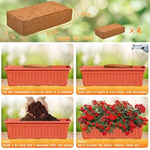 Legigo 4 Pack Premium Coco Coir Brick for Plants- 100% Organic Compressed Coconut Coir Bricks Starting Mix, Coco Coir Fiber Coconut Husk for Planting, Gardening, Potting Soil Substrate, Herbs