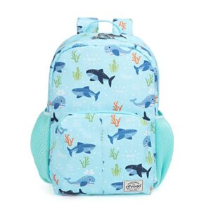 yodo little kids school bag pre-k toddler backpack - name tag and chest strap,shark