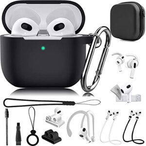 14 in 1 for airpods 3 case accessories set kit for airpods 3 generation case cover silicone 2021, protective case for apple airpod gen 3 3rd charging case with ear cover[2021released 3st gen]