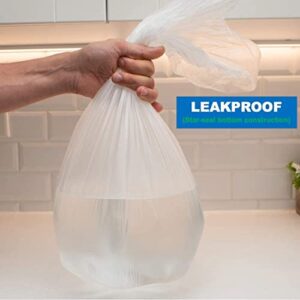 Small Trash Bags 3 Gallon Garbage Bags (440 Count) Bathroom Garbage Bags Clear Plastic Wastebasket Trash Can Liners Fits 2 Gallon 4 Gallon for Home and Office Bins (440 Bags)