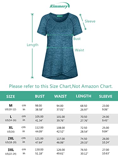 Kimmery Womens Workout Tops for Women Short Sleeve Shirts for Women Summer Tops for Women 2023 Yoga Tops Athletic Tops Light Green Shirt L