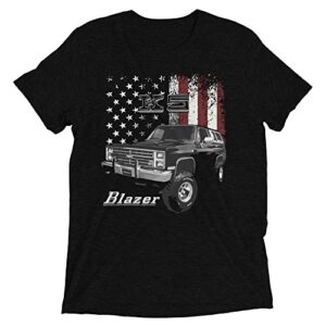 chevy k5 blazer american legend truck vintage feel tri-blend short sleeve t-shirt