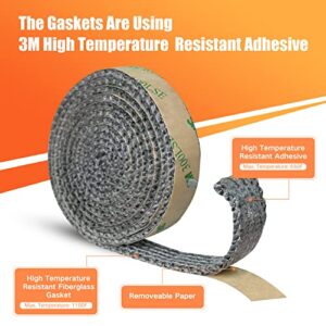 Flat Gasket Tape for Stoves and Fireplaces, Self Adhesive Flat Gasket, 5/8"x1/8" Length 72" Wood Stove Flat Gasket Tape