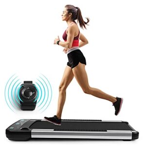 Under Desk Walking Pad, 300 lb Capacity, Installation-Free Electric Treadmills for Home, 12 Preset Programs Running Machine for Home